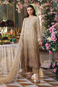 MARIA B LUXURY CHIFFON 2026 - 3 Piece Unstitched Embroidered Chiffon Suit MPC-26-103-Olive Gold