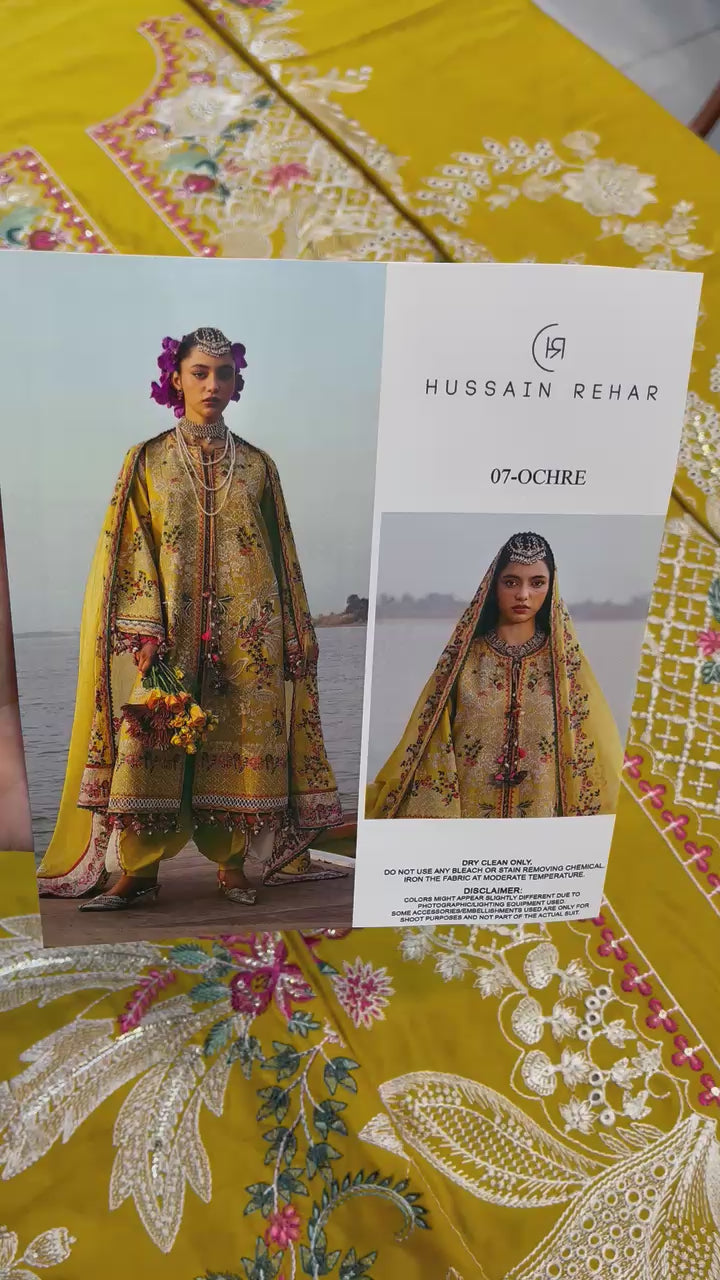 HUSSAIN REHAR LUXURY LAWN 2026 - 07 - OCHRE