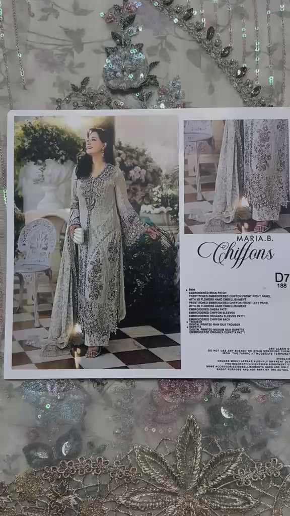MARIA B - TEA AFFAIR - D7 - LUXURY CHIFFON COLLECTION 2026