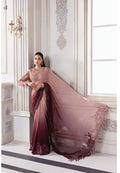 MARIA B - Unstitched Embroidered Chiffon Saree | BD-3001